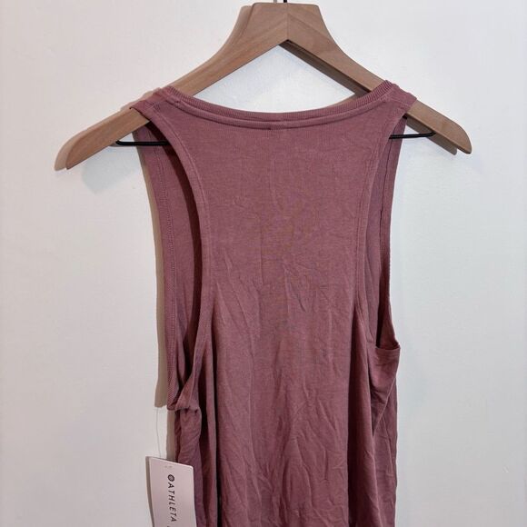 Athleta Well Rested Rib Sleep Tank NEW with tags Size Small Mauve Pink - Picture 9 of 15